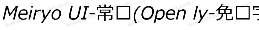 Meiryo UI-常规(Open ly字体转换